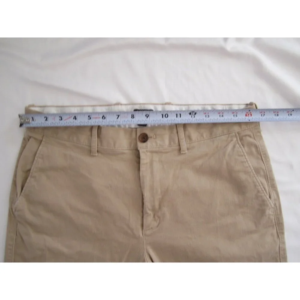 Men'sJ Crew Flex Athletic Slim Brown Pants Sz W33, L30 (MP415)